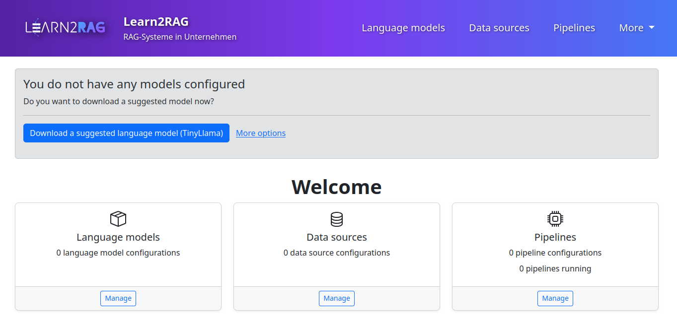 configurator main screen